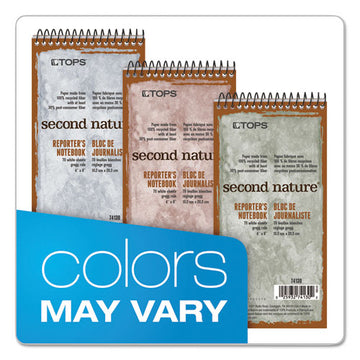 TOPS™ Second Nature Recycled Notepads, Gregg Rule, Randomly Assorted Cover Colors, 70 White 4 X 8 Sheets freeshipping - TVN Wholesale